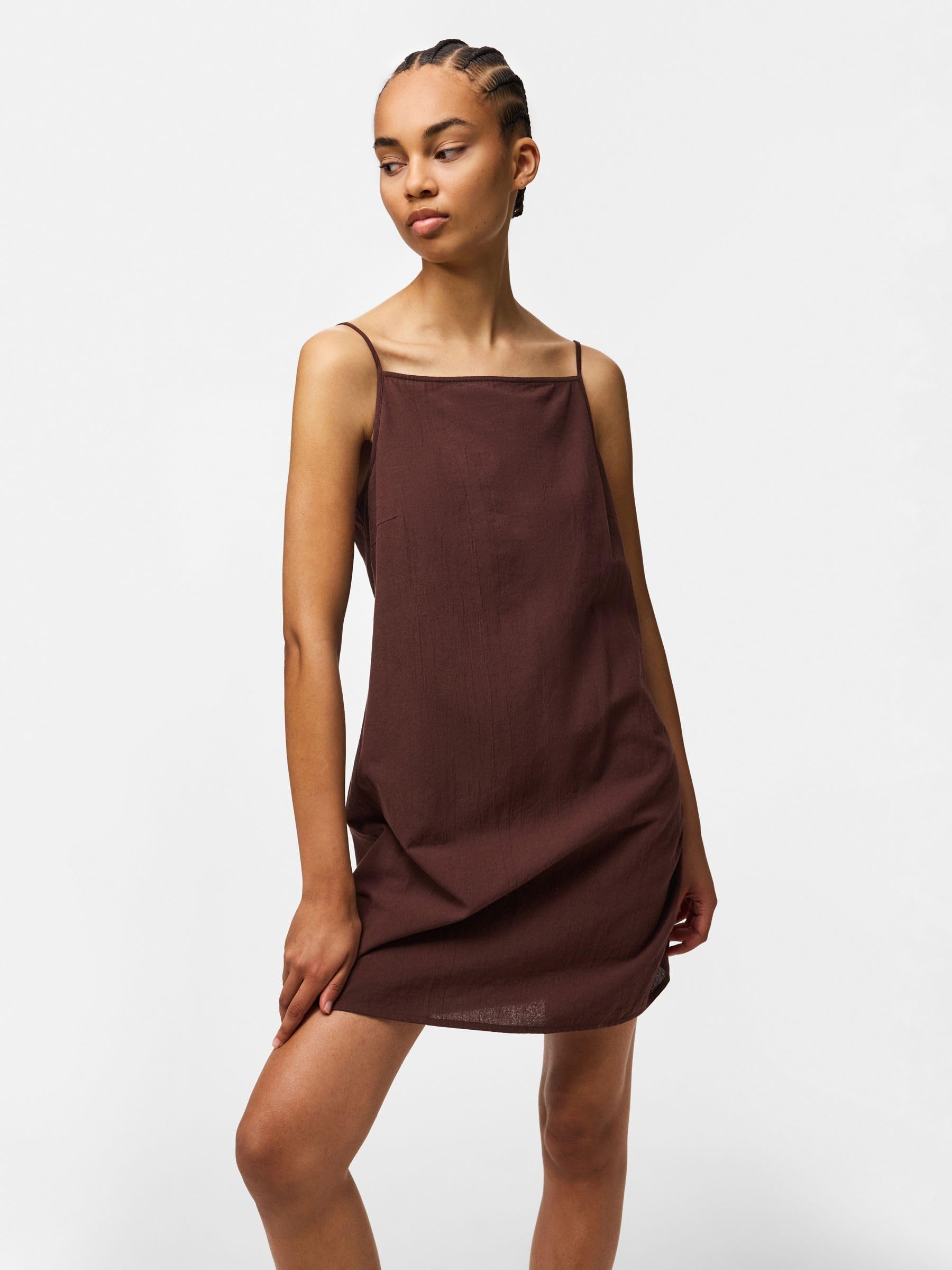 Pieces Pcpiva SL Abito corto donna senza maniche M