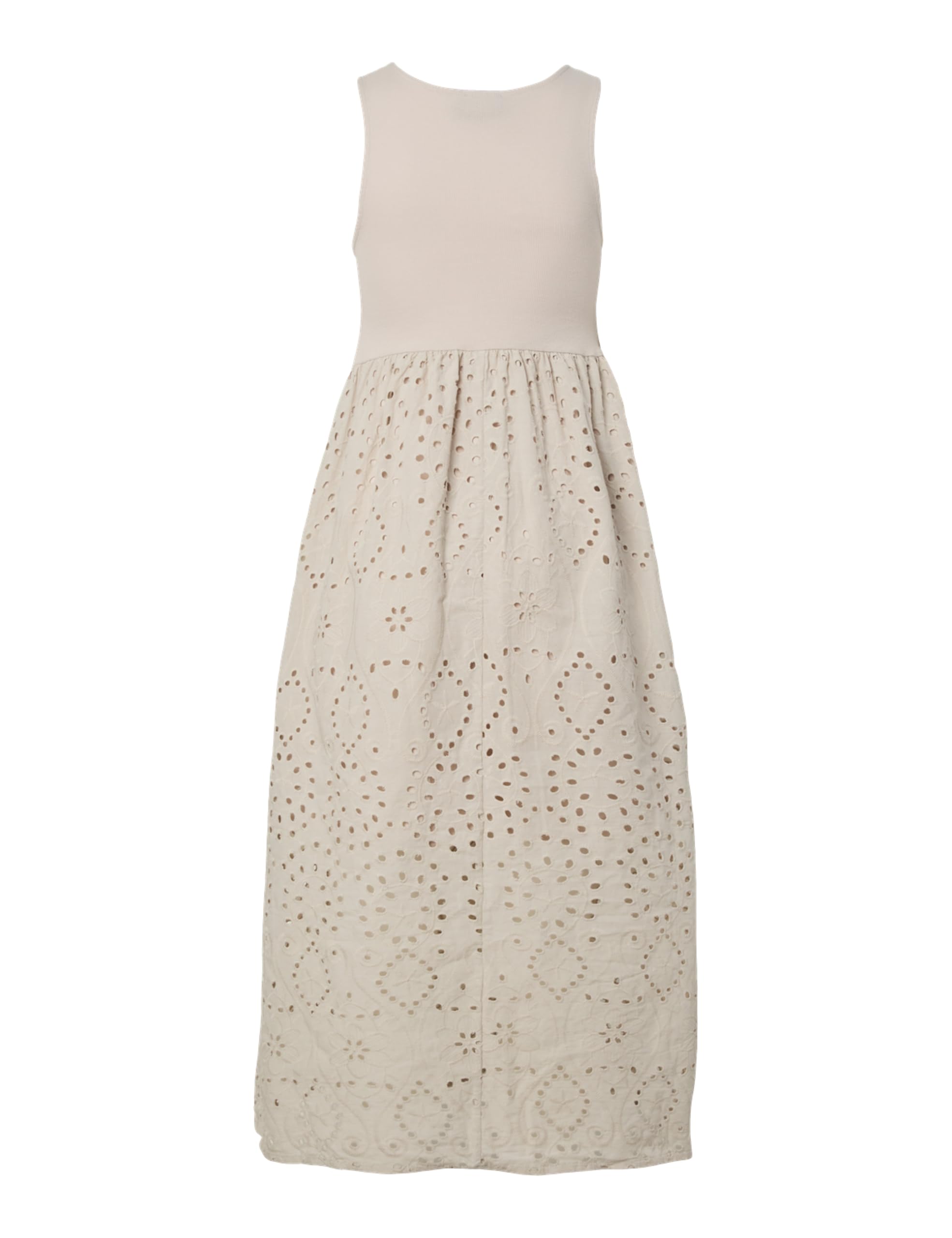 Pieces Pcdulla SL Broderie Anglaise Dress Jrs abito L argento