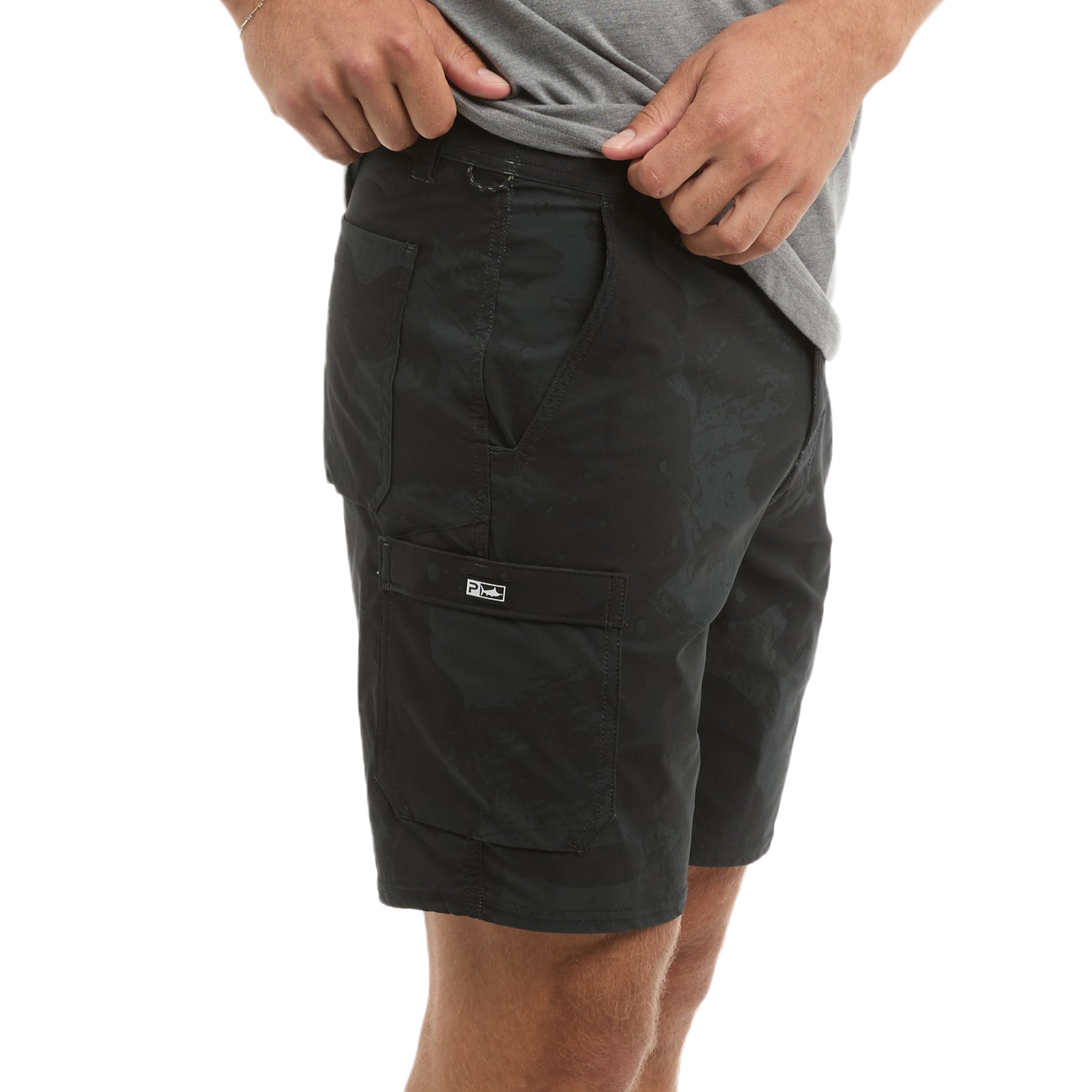 Pelagic Madeira Cargo bermuda uomo nero nylon stretch cargo