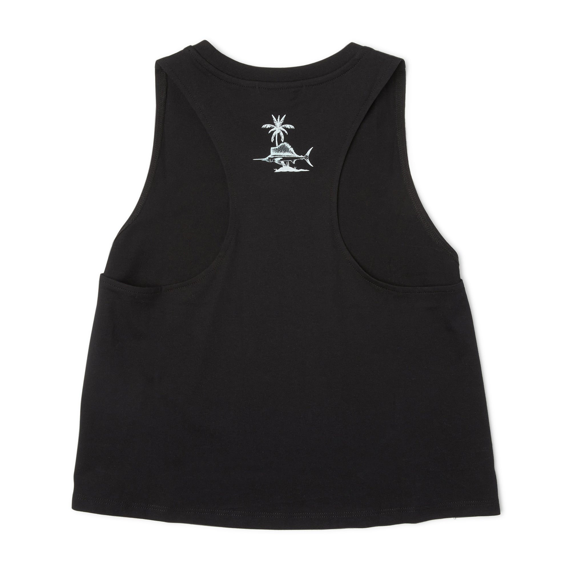 PELAGIC Ws Horizon canotta cropped nera cotone bio