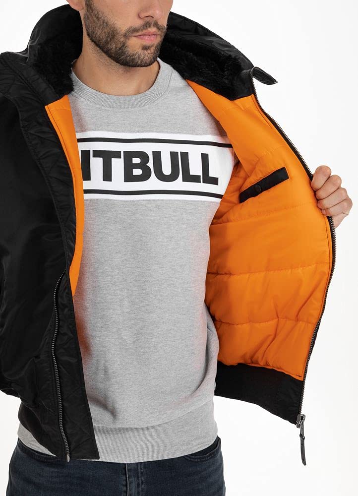 Pitbull Encino giacca bomber uomo S invernale con cappuccio