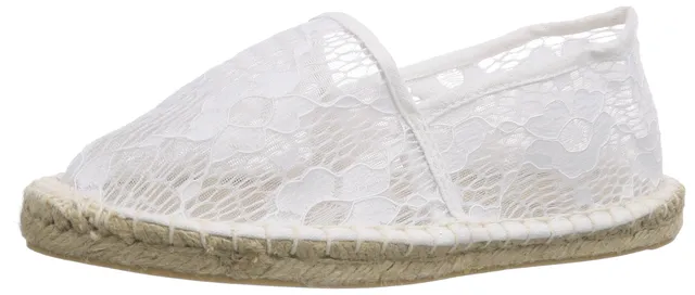 PIECES Haisha espadrillas in tela bianche 36 EU