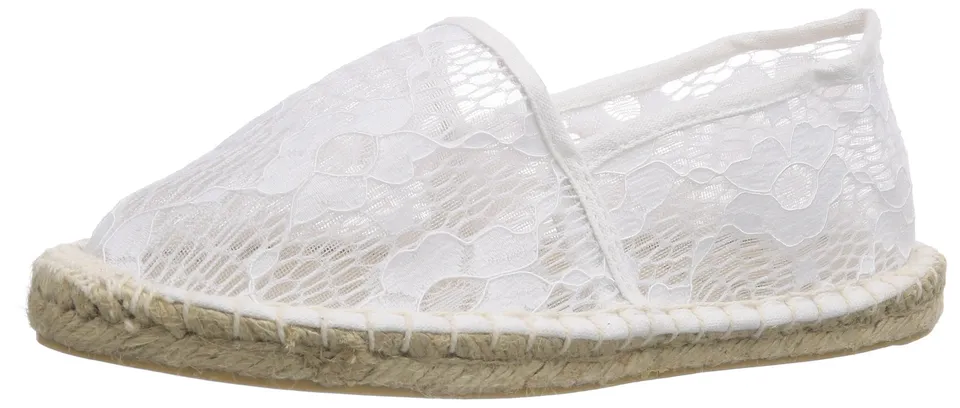PIECES Haisha espadrillas in tela bianche 36 EU