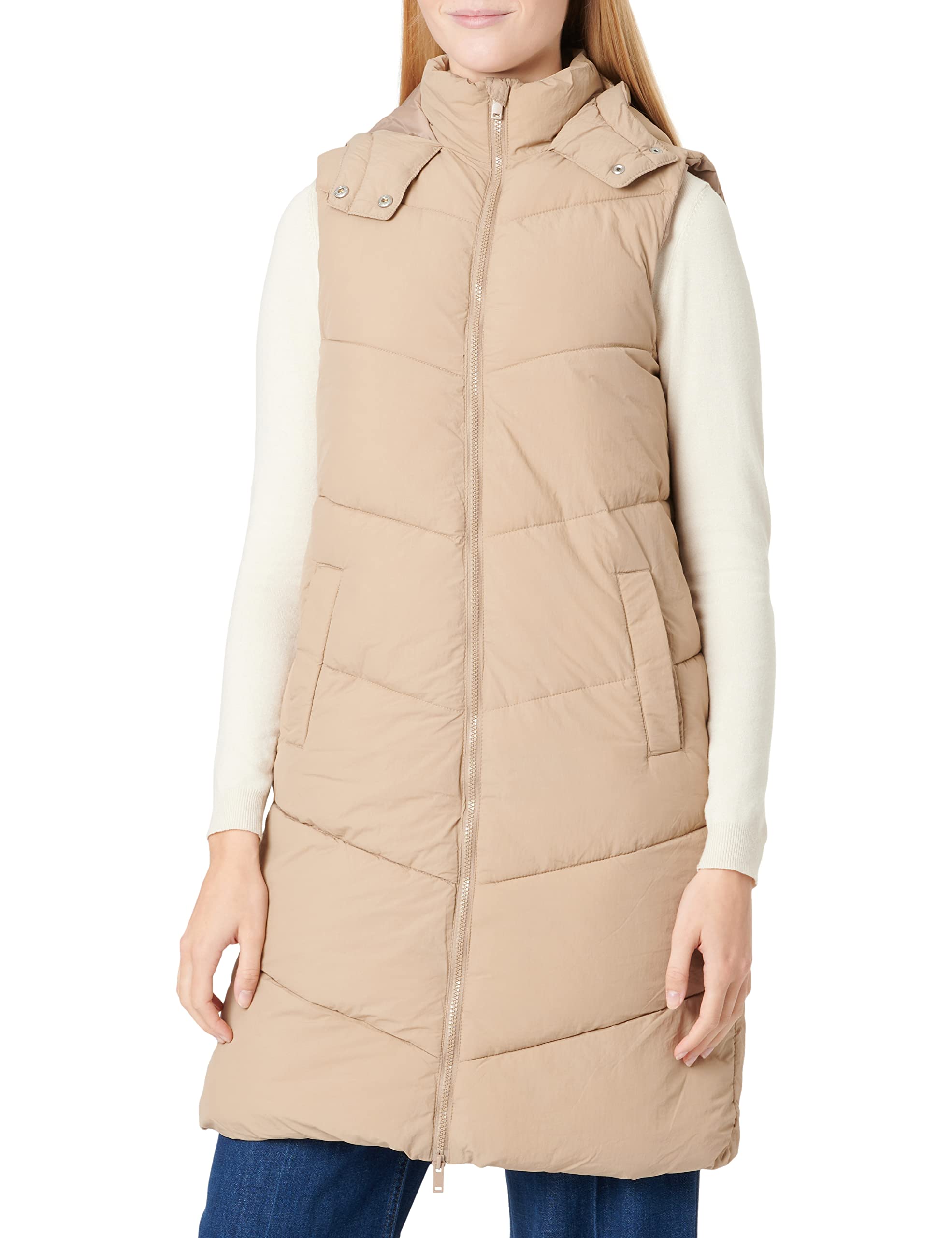 Pieces Pcjamilla Noos BC gilet lungo visone trapuntato