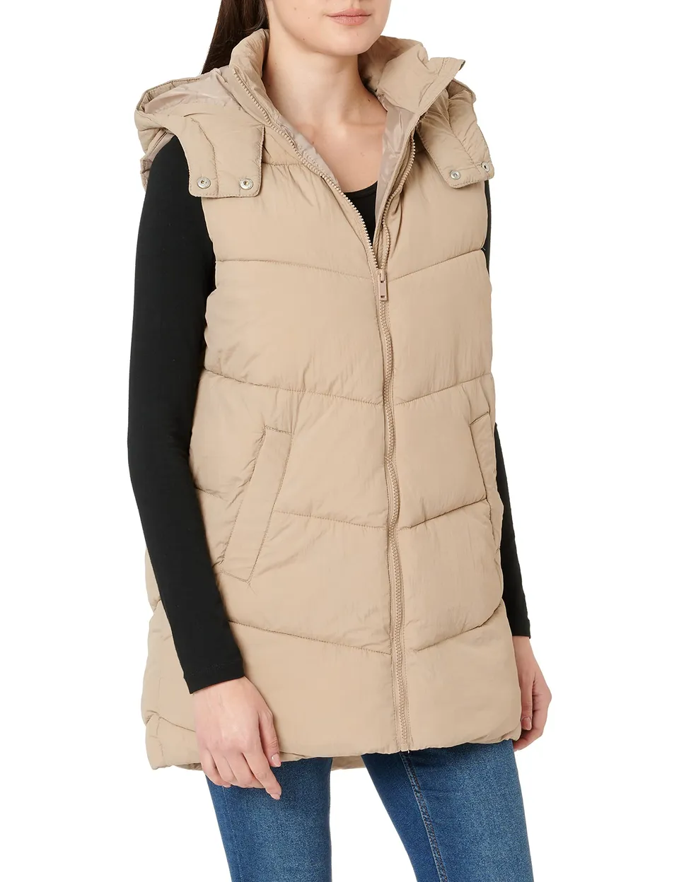 Pieces Pcjamilla Noos Bc gilet imbottito visone argenteo