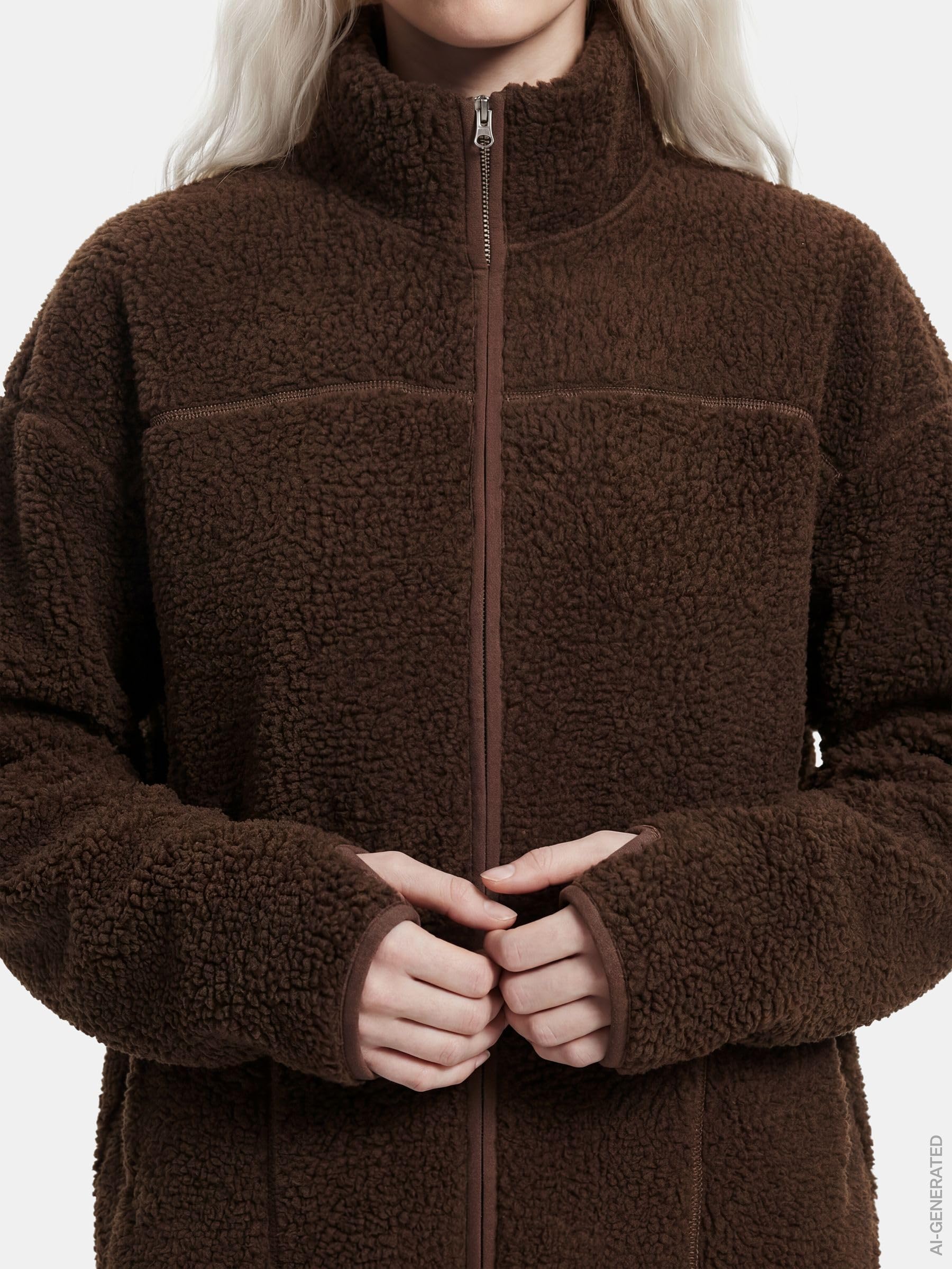 PIECES Sadia PCSADIA giacca teddy donna hot fudge