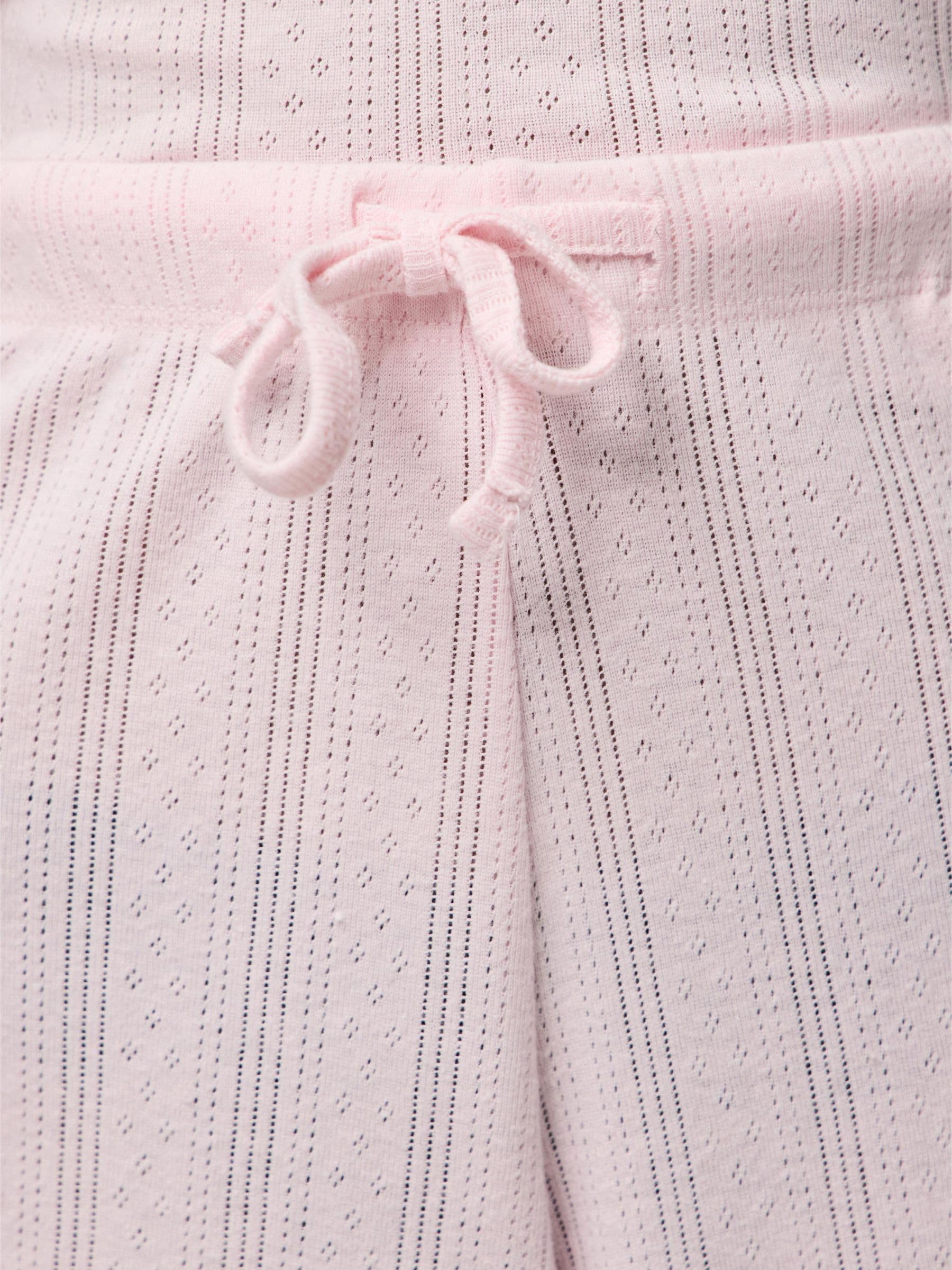 Pieces Pcmarie Pointelle pantaloni donna rosa jersey