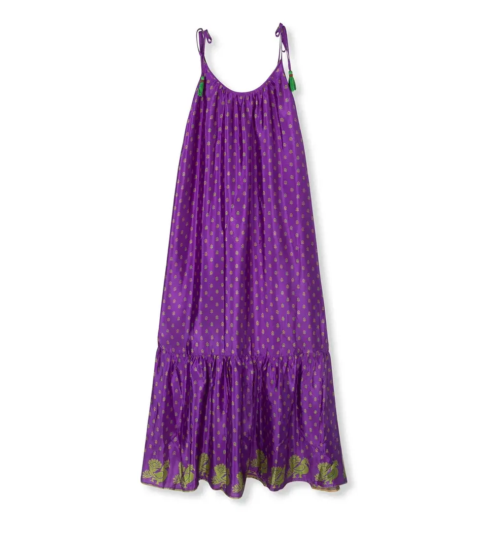 el.residu Myra #29 abito midi viola L/XL sari