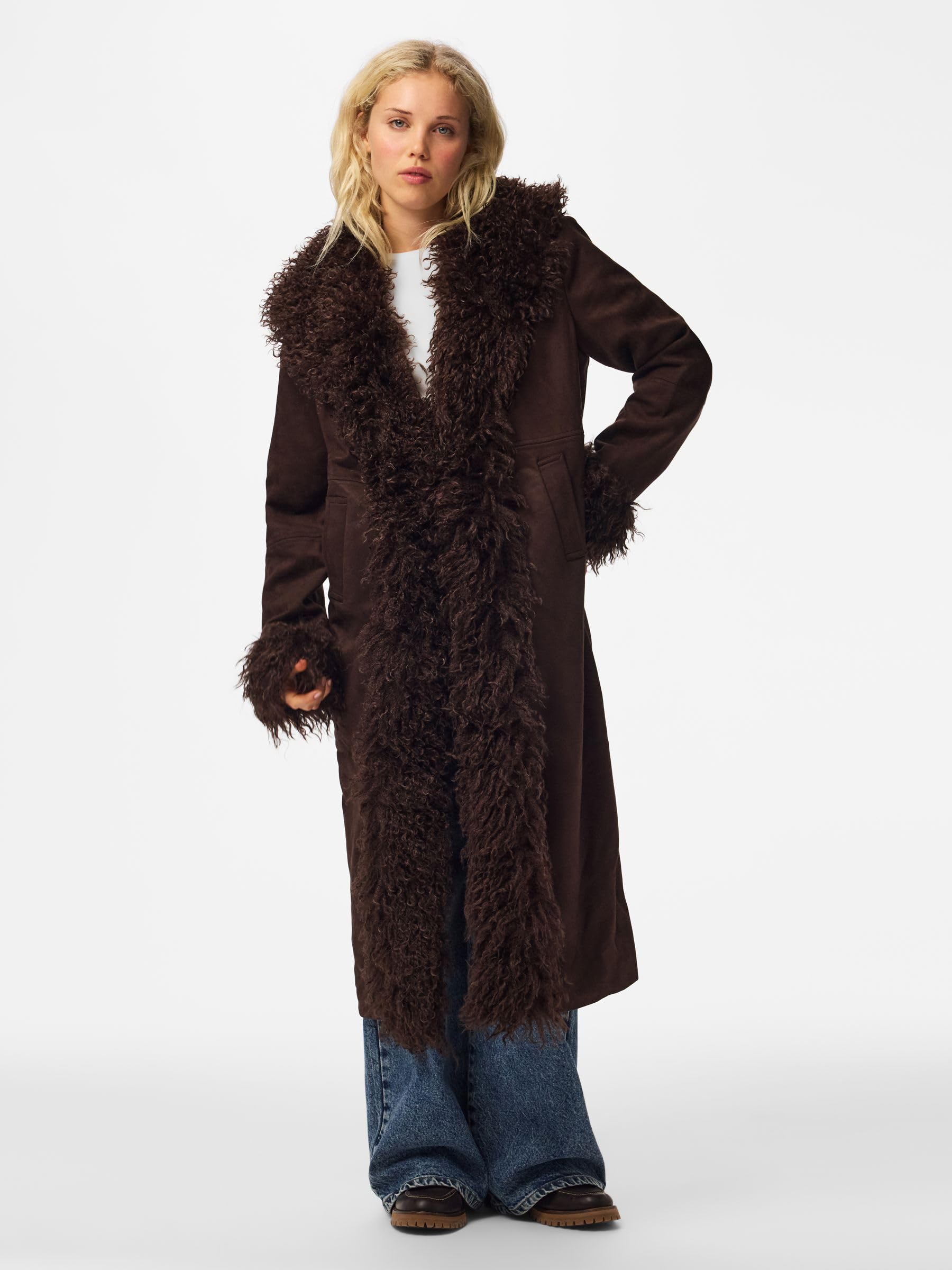 Pieces Pcnanna Brushed Long giacca lunga donna XL