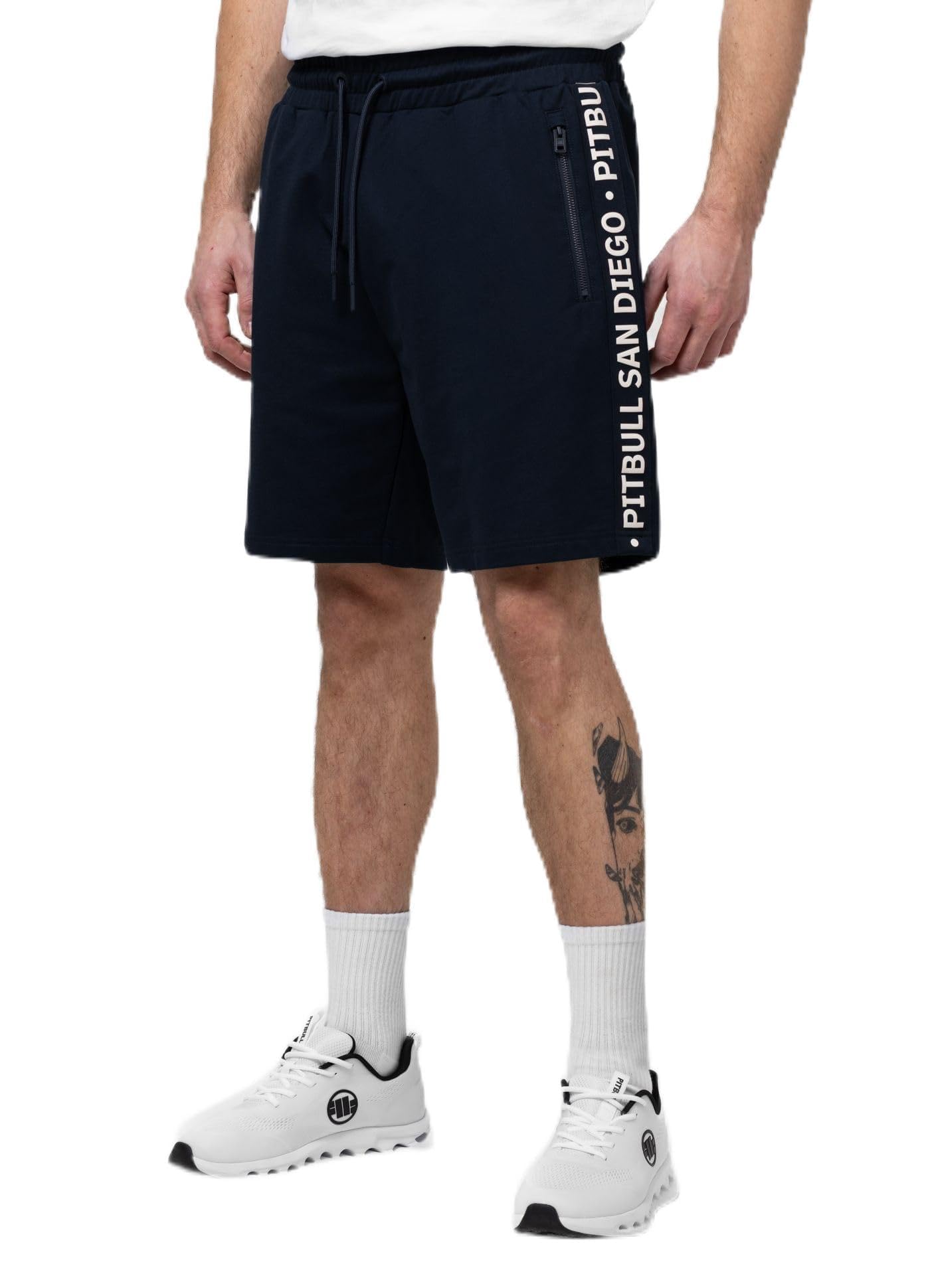 Pitbull Tape Parker shorts uomo L in felpa con zip