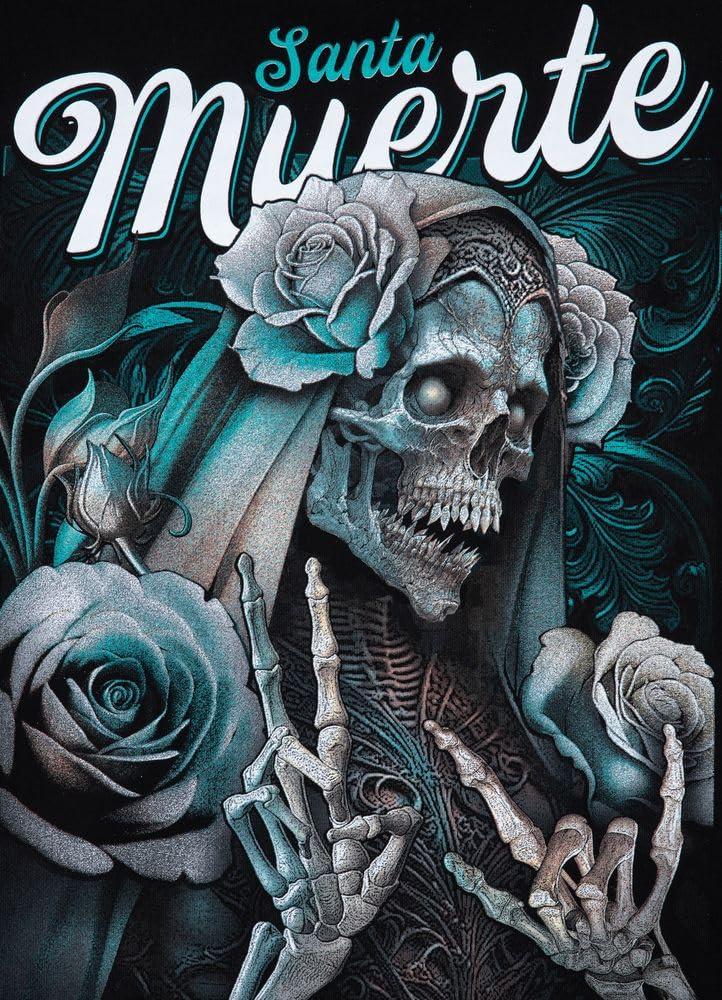 Pitbull Santa Muerte felpa cappuccio cotone uomo