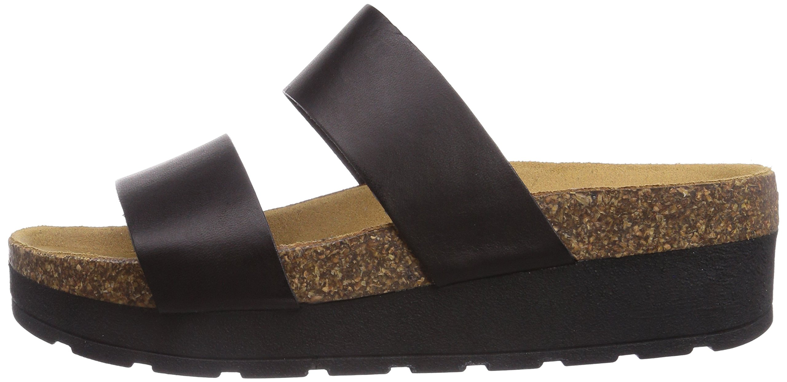 Pieces Ps Tayly Leather Sandal sandali donna neri 38 EU pelle