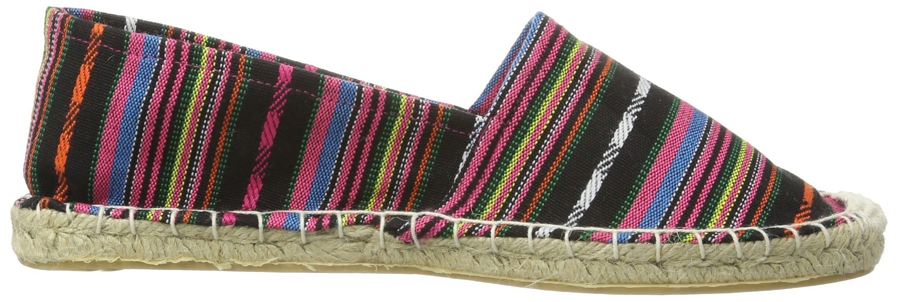 Pieces Haisha espadrillas donna basse nere tribale