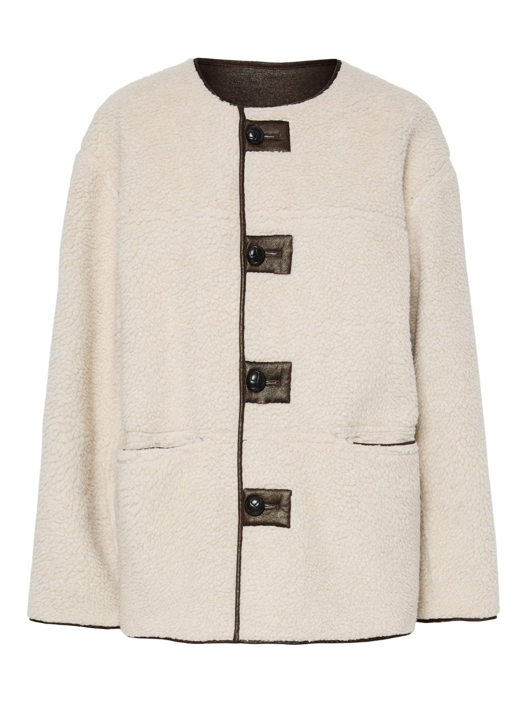 Pieces Pcjulie Teddy Pu Giacca Donna Reversibile M