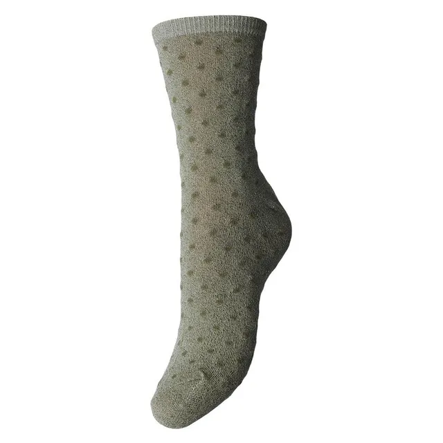PIECES Pcsebby Glitter Long Pattern Noos calzini tè taglia unica