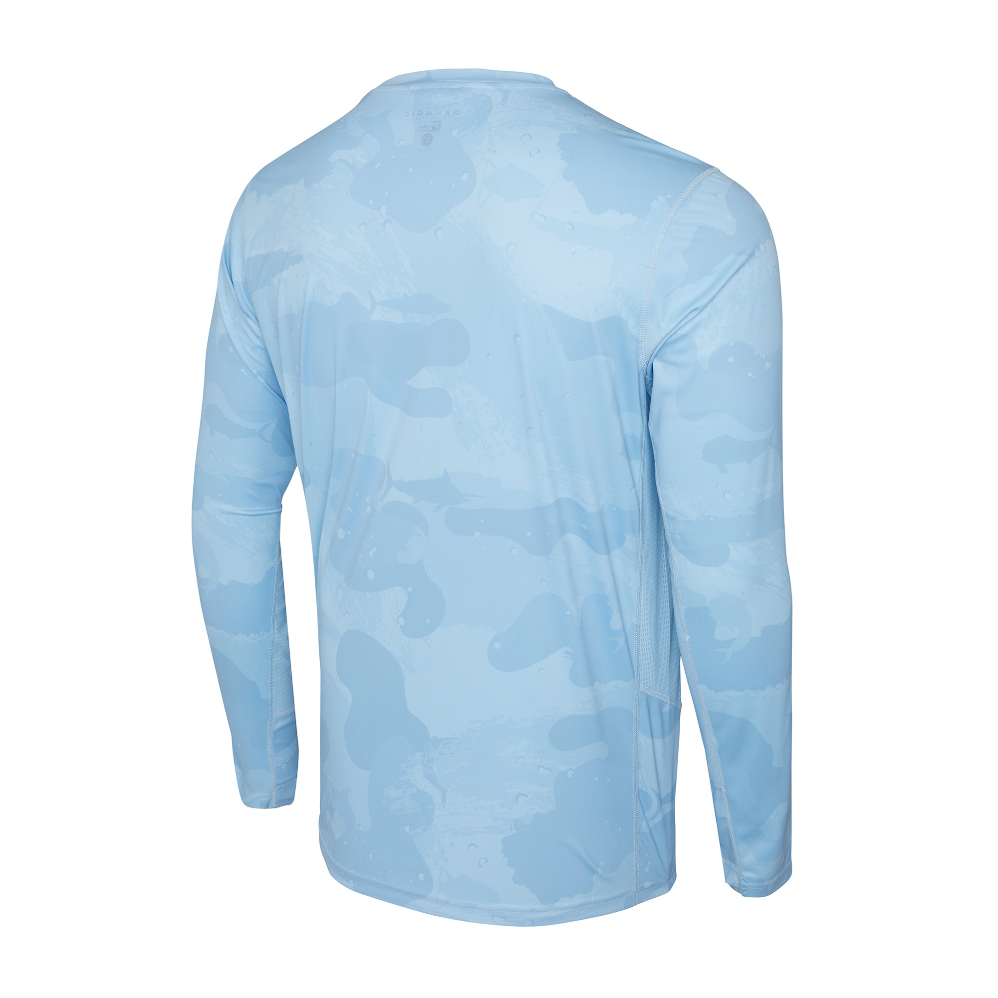 Pelagic Vaportek maglia pesca mimetica azzurra UPF 50+