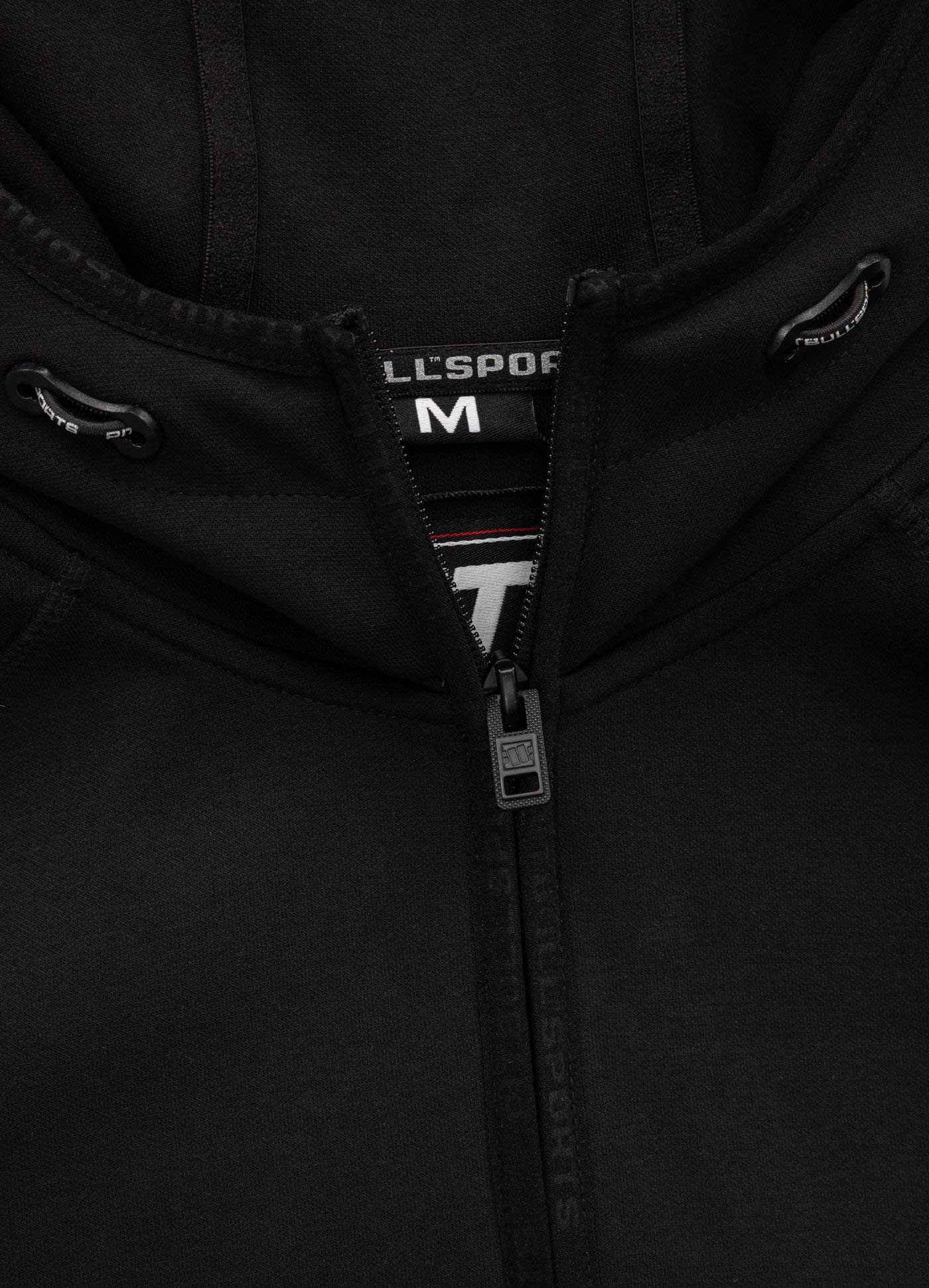 Pitbull Thelborn felpa uomo con zip L nera in cotone