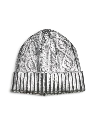 Pieces Pcregina Foil Hood berretto donna argento unica