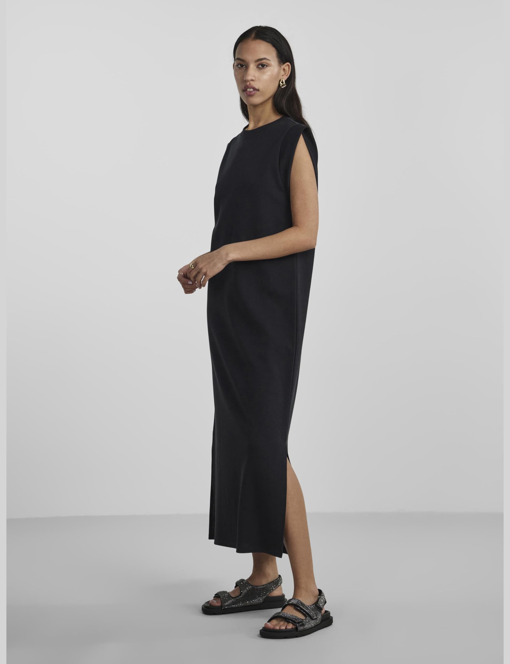 Pieces Pcchilli abito midi donna vestibilità comoda