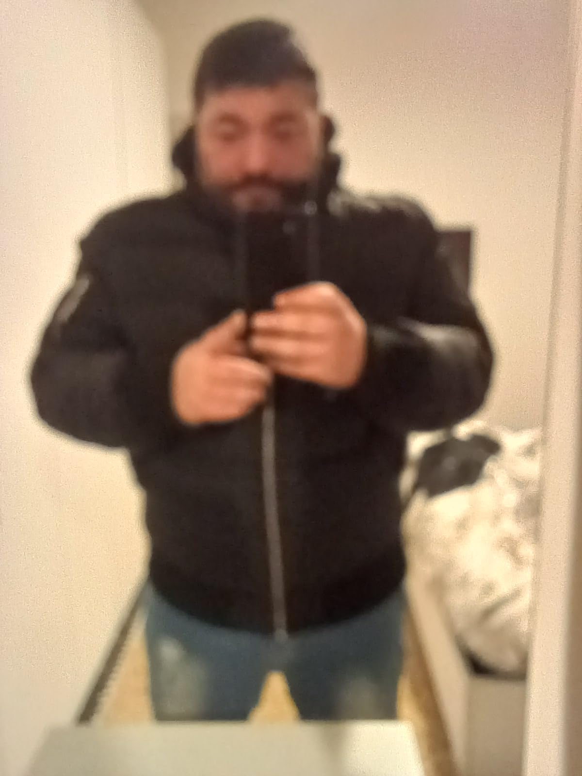 Pitbull Gopher giacca bomber uomo nera invernale trapuntata