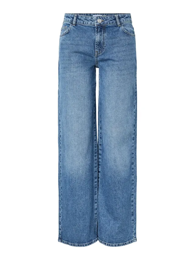 Pieces Pcselma jeans donna larghi vita bassa 30W 30L