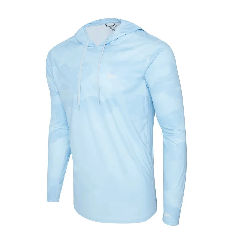 Pelagic Vaportek maglia pesca uomo light blue UPF 50+