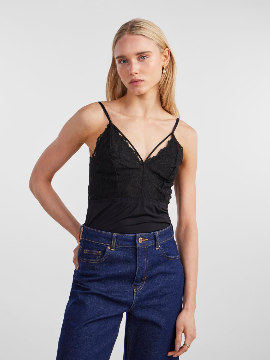Pieces Pcnichelle Strap Top canottiera S nera