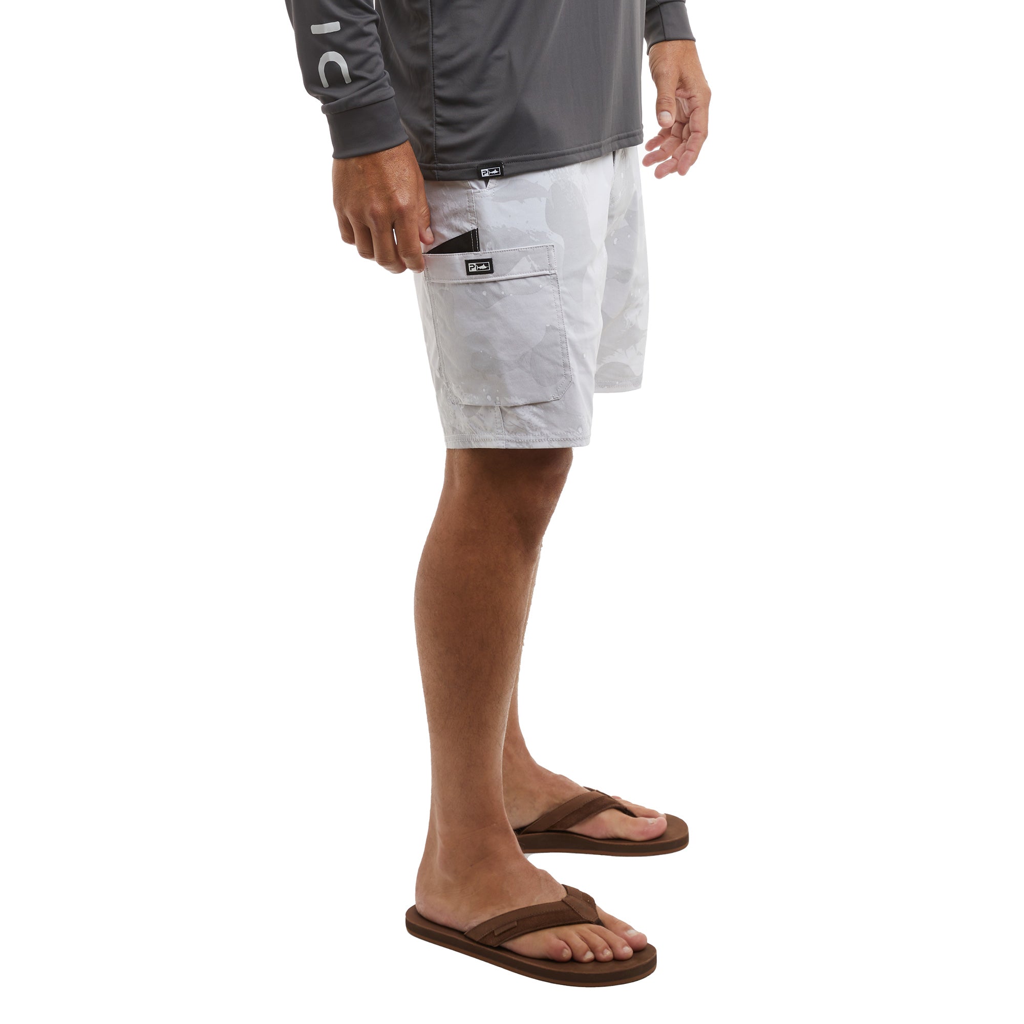 Pelagic Madeira Cargo pantaloncini mimetico grigio stretch