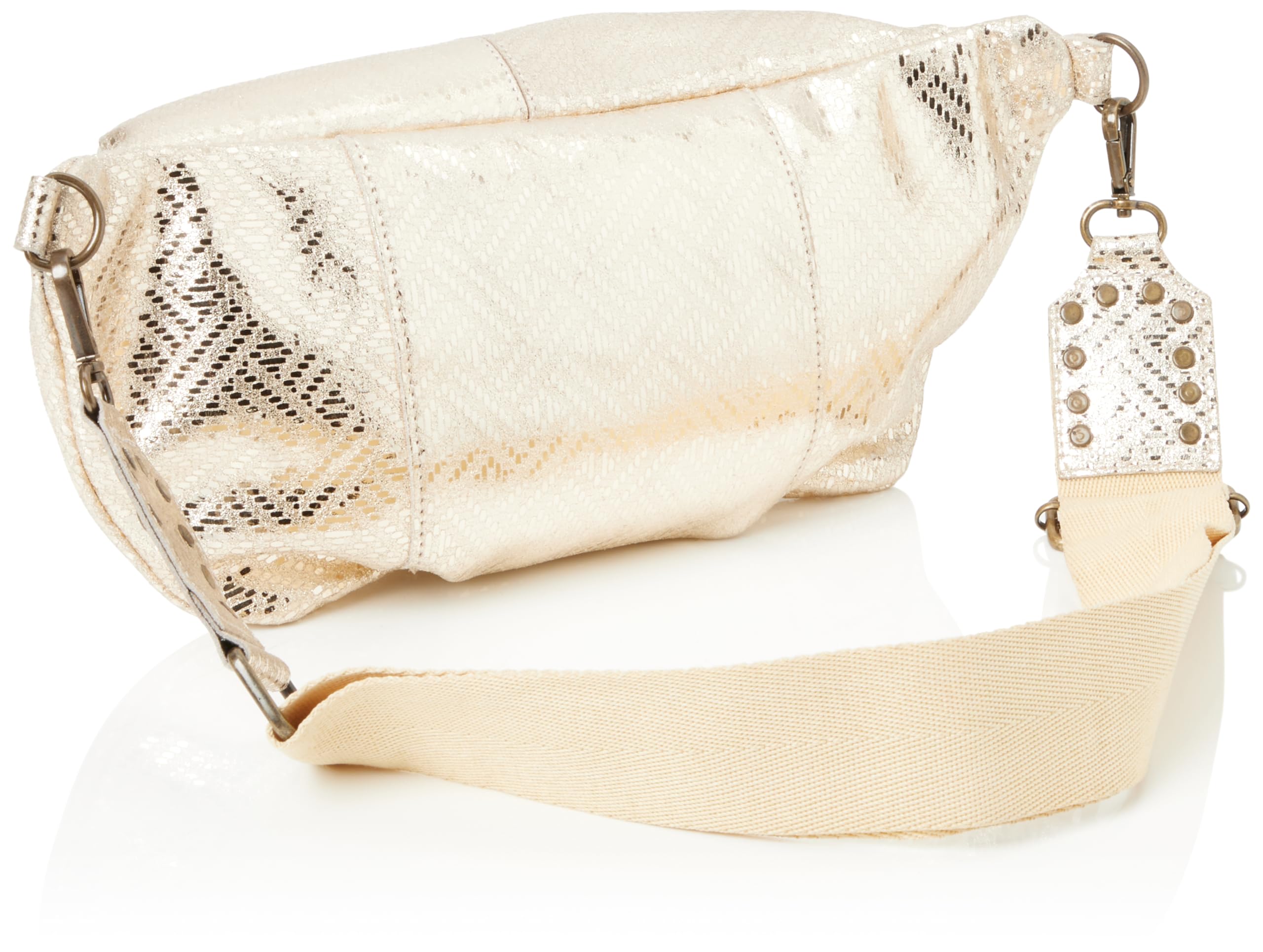 Pieces Pcmilla Pelle FC marsupio donna almond metallizzato