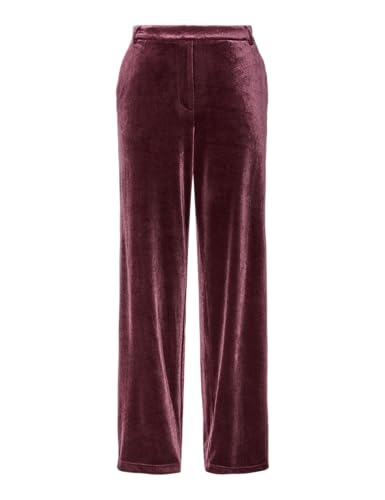 Pieces Pcbosella Velour Pantaloni Donna Vita Alta Larghi