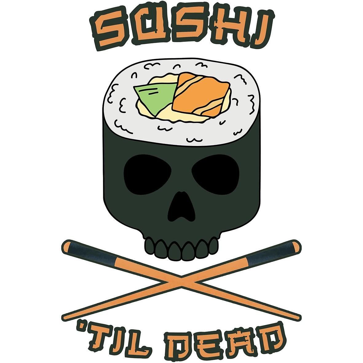 Matrix Music Store Rex Sushi Til Dead T-shirt cotone unisex