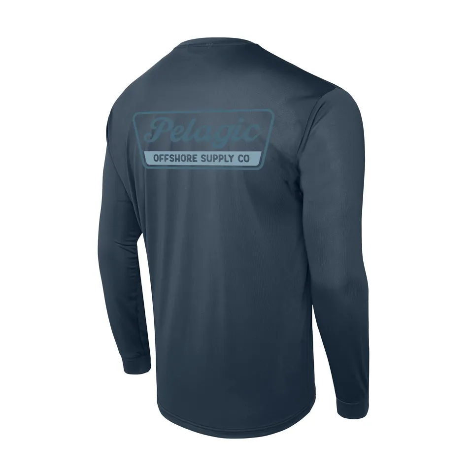 Pelagic Aquatek Dockline maglia manica lunga blu navy UPF 50+