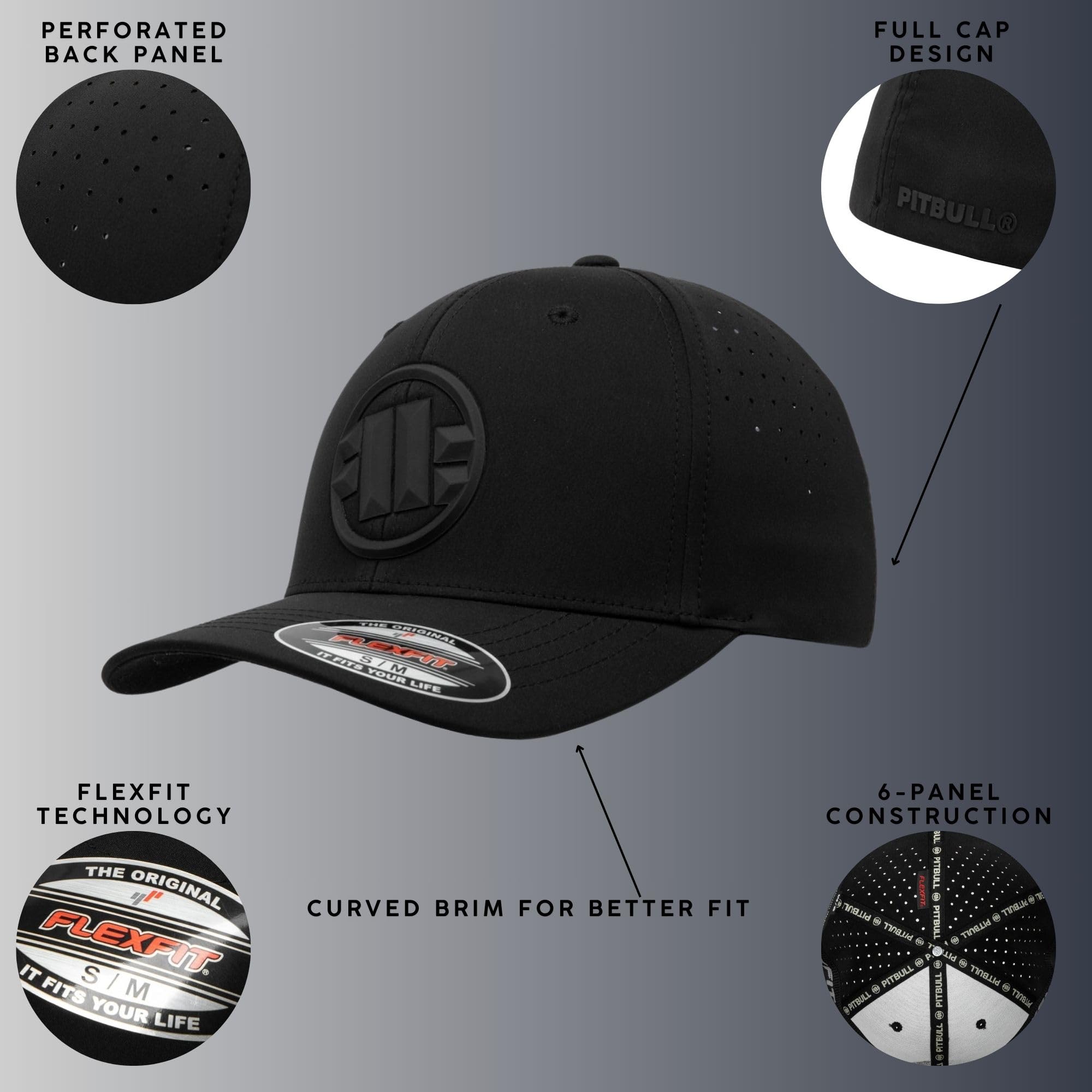 Pit Bull West Coast Tech 3D berretto fullcap S-M elasticizzato