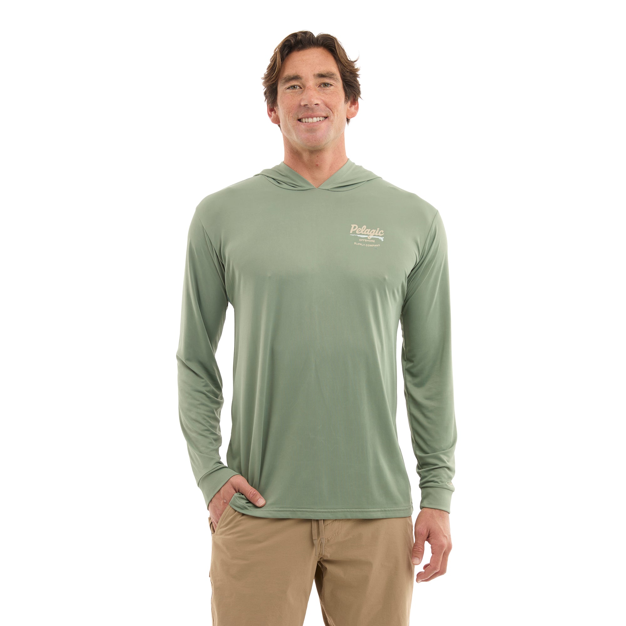 Pelagic Aquatek Gunner maglia pesca UPF 50+ verde mangrovie