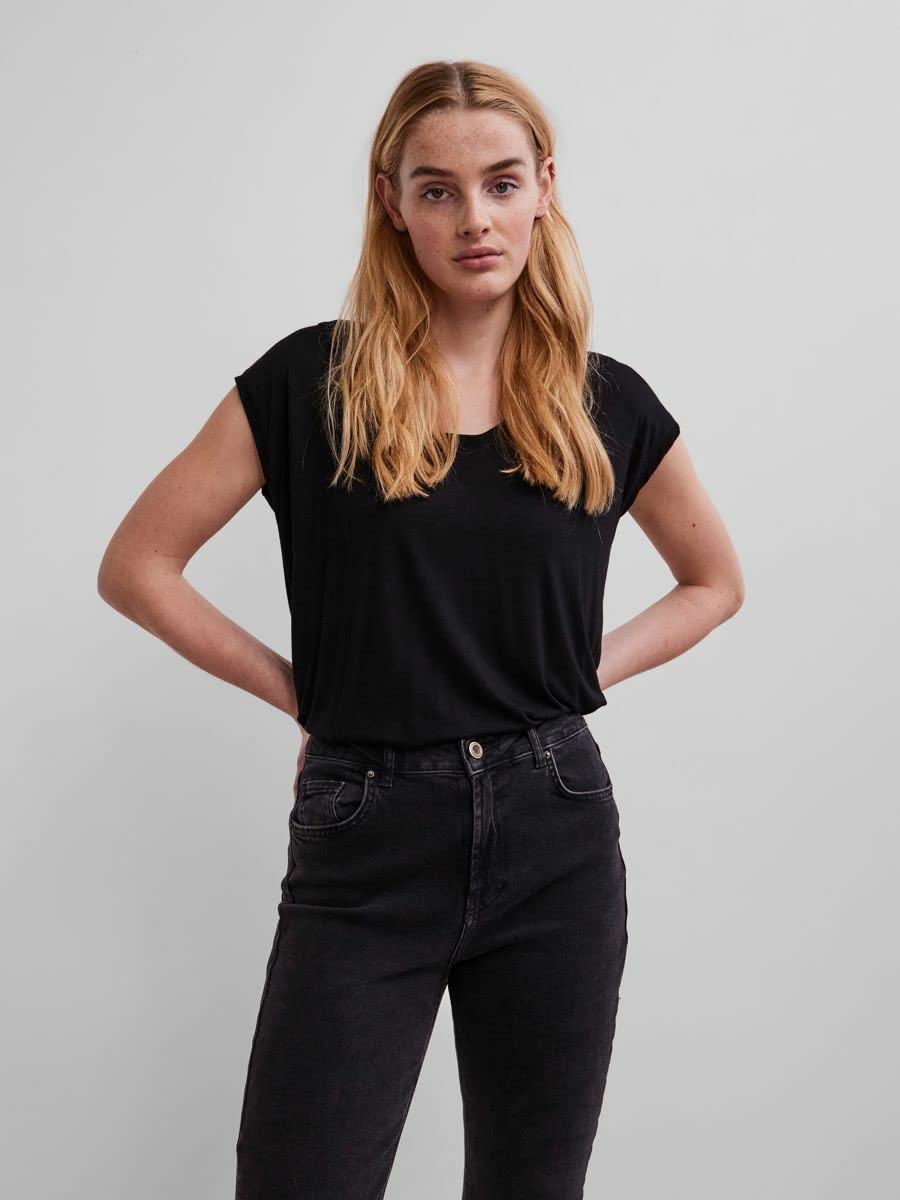 Pieces Pcbillo Tee Solid Noos t-shirt donna tinta unita