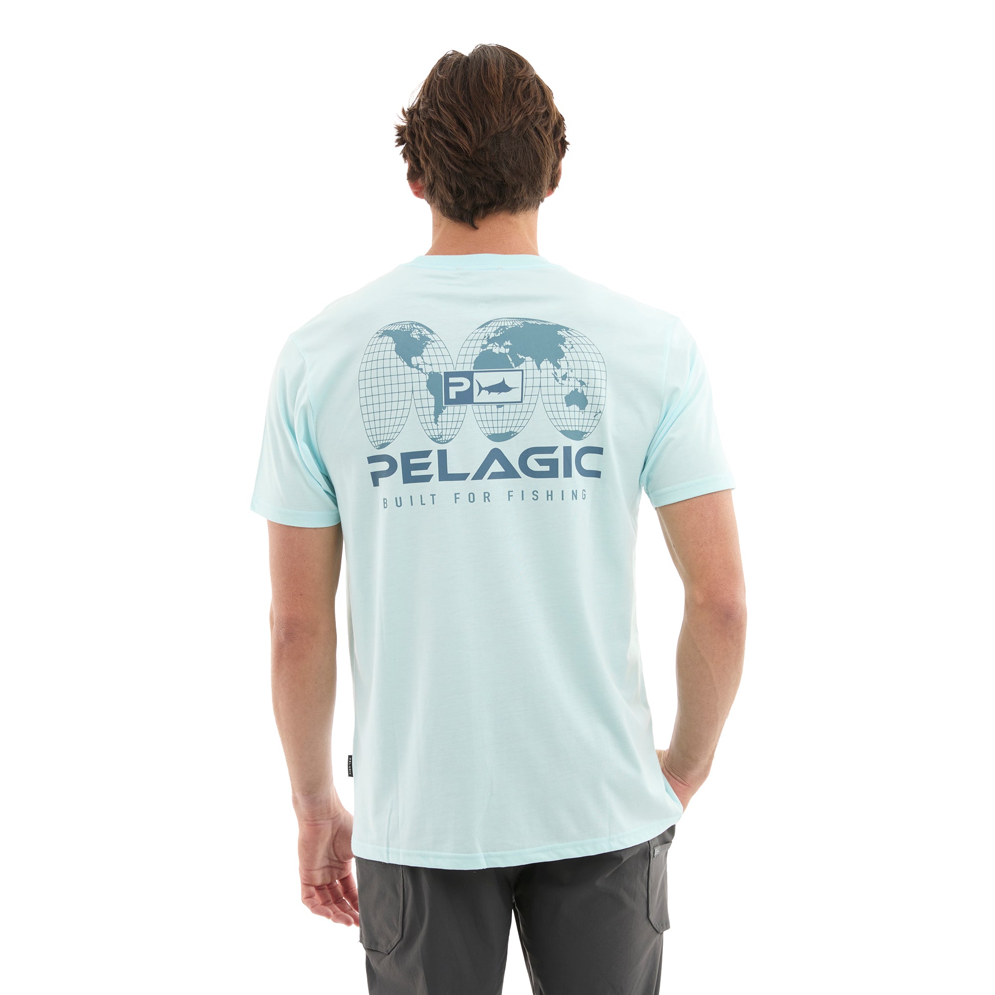 Pelagic Spliced t-shirt uomo azzurro mélange cotone