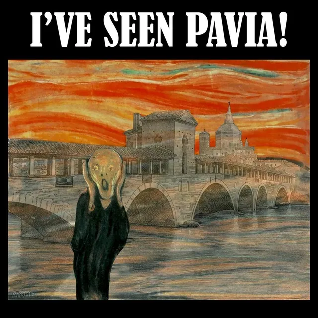 Pavia I’ve Seen PV t-shirt turistica logo bianco