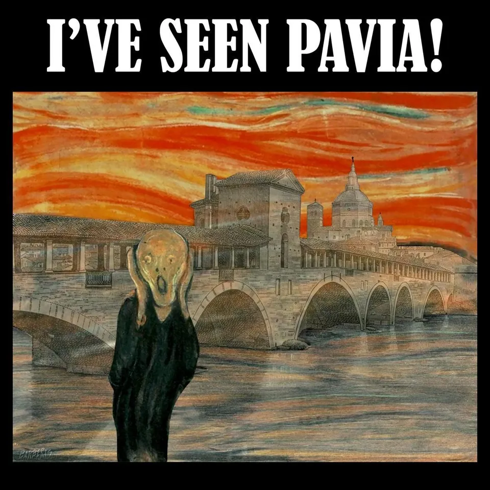 Pavia I’ve Seen PV t-shirt turistica logo bianco