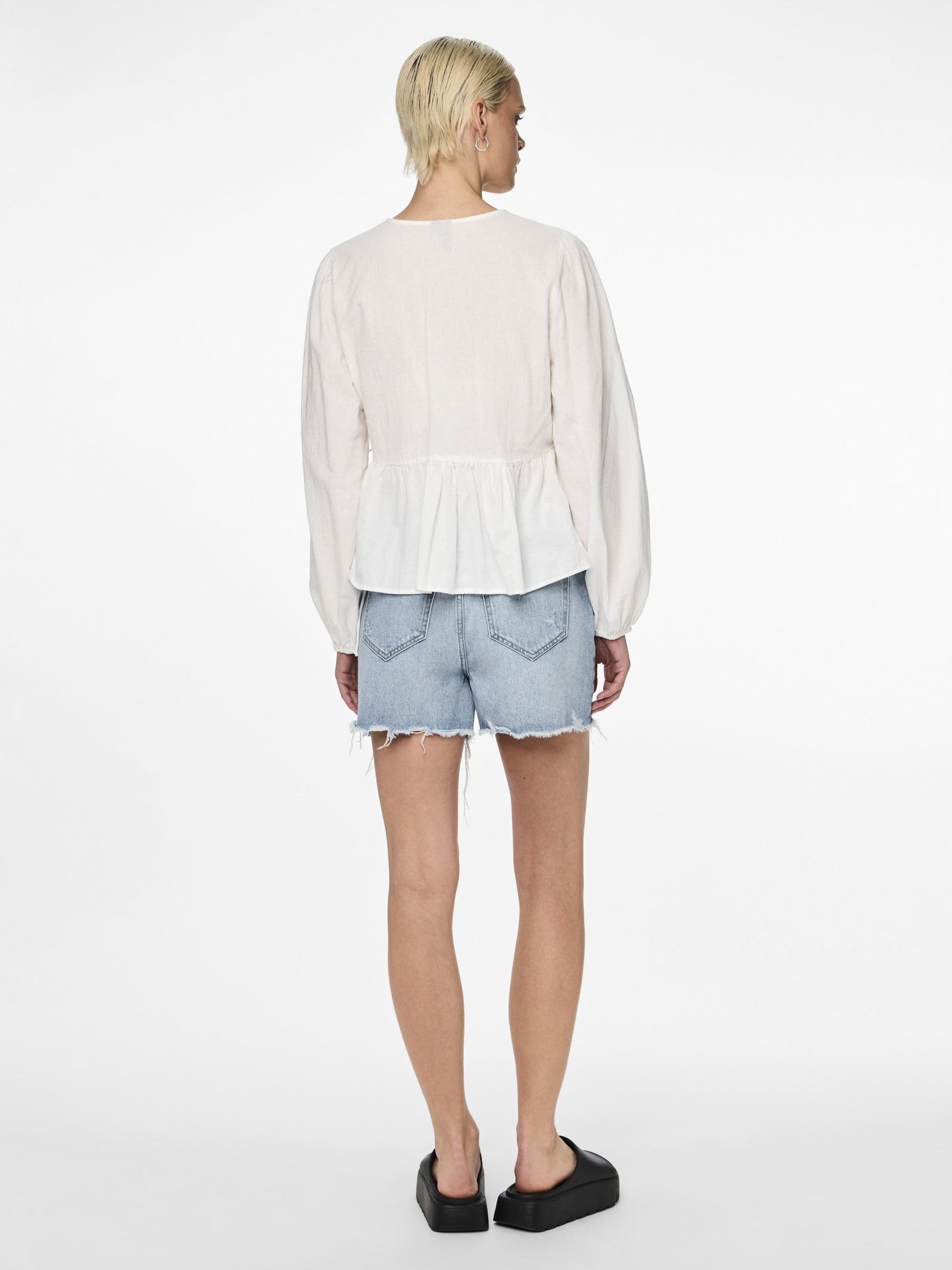 Pieces Pcmilla Cotton top donna S effetto incrocio