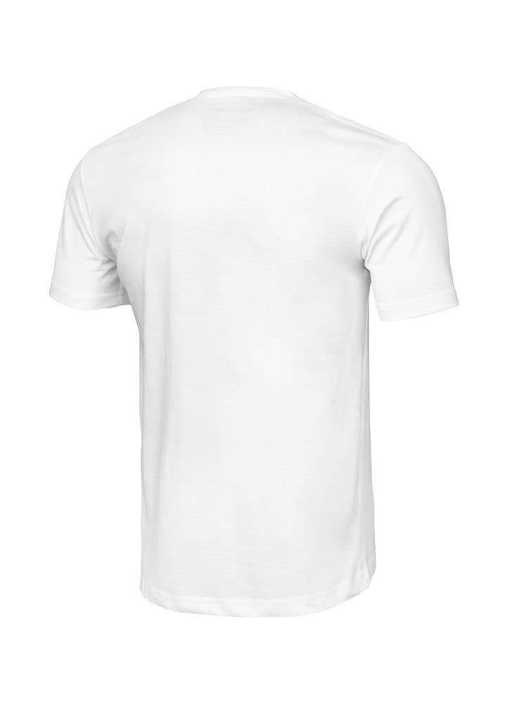 Pitbull t-shirt uomo bianca S cotone taglio classico