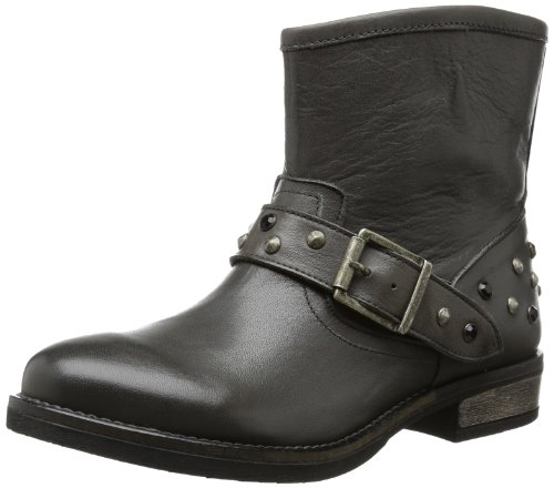Pieces Isadora Leather stivaletti donna grigio scuro 36 EU