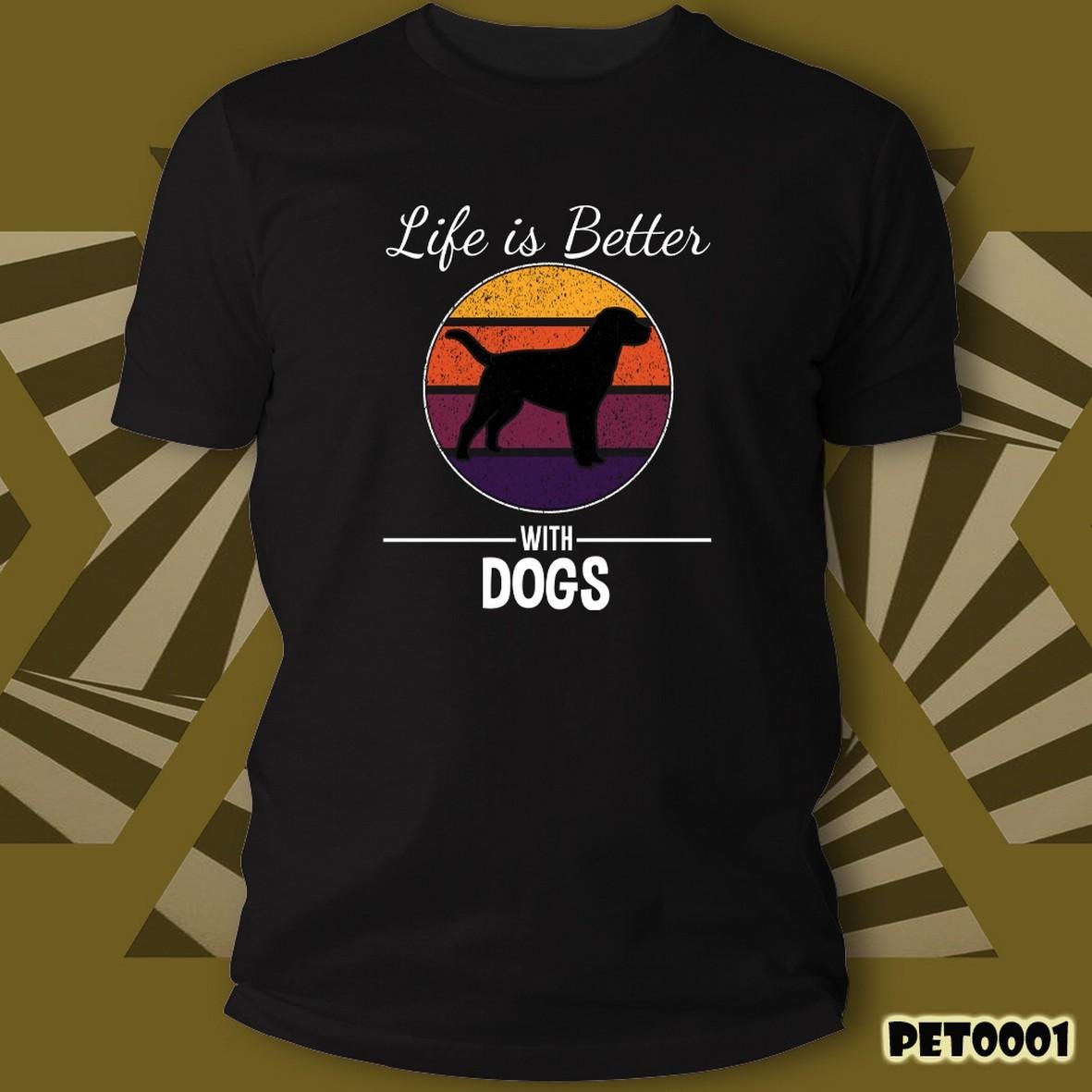 Matrix Music Store Life Better With Dogs t-shirt donna unisex