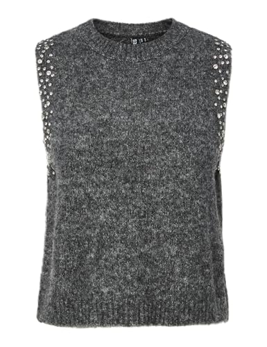 Pieces Pcrise SL O-Neck Knit Vest Gilet Donna M