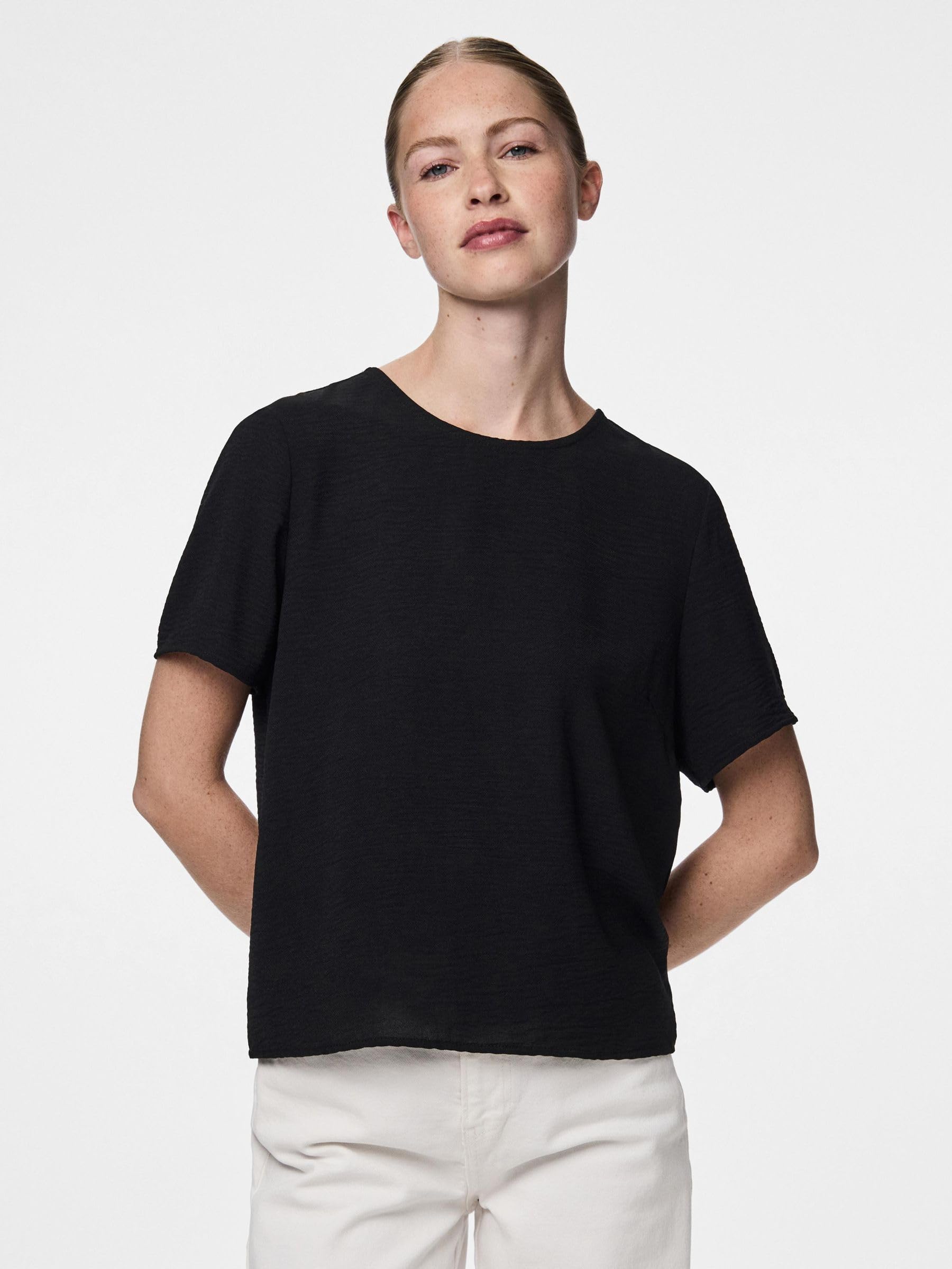 Pieces Pcanna SS Noos top scollo rotondo uso quotidiano