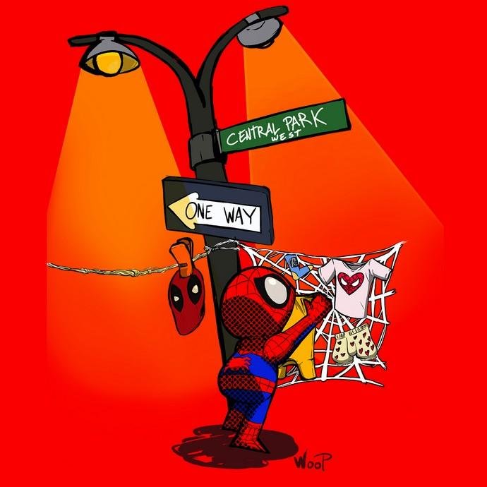 Matrix Woop Spiderman Laundry T-shirt unisex