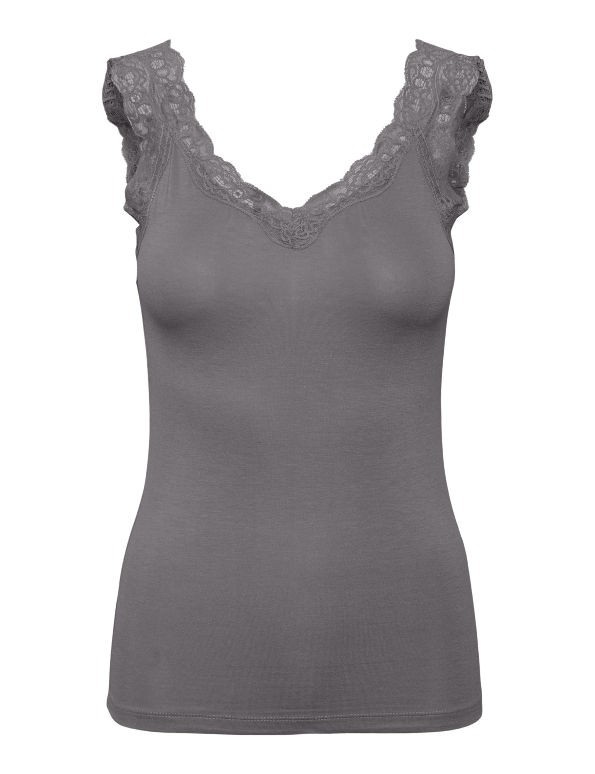Pieces Pcbarbera Lace top donna nero in pizzo