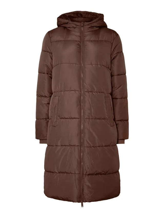 Pieces Bee New Long piumino donna 2XL con cappuccio