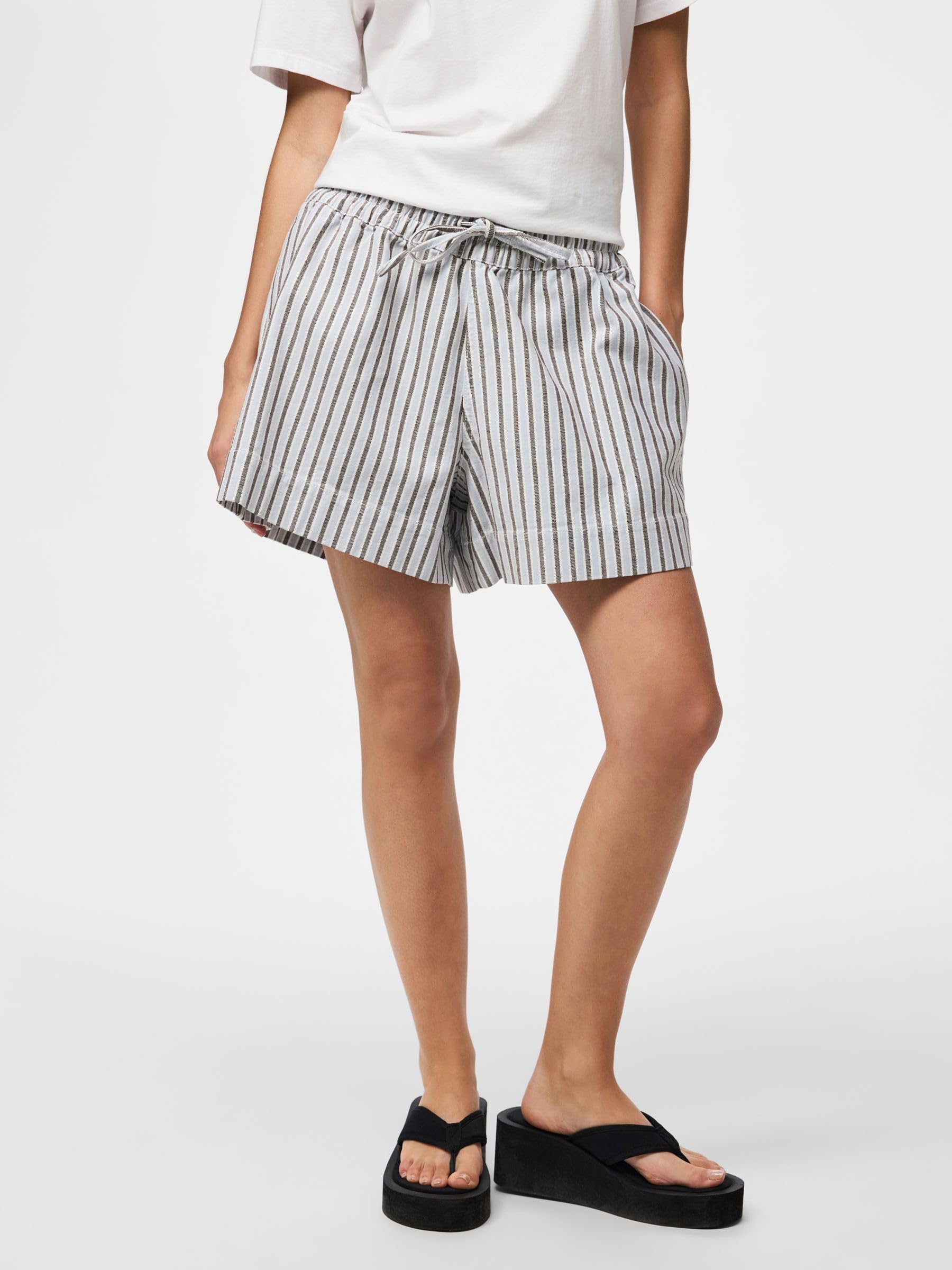 Pieces Pcbillo shorts denim donna vita alta