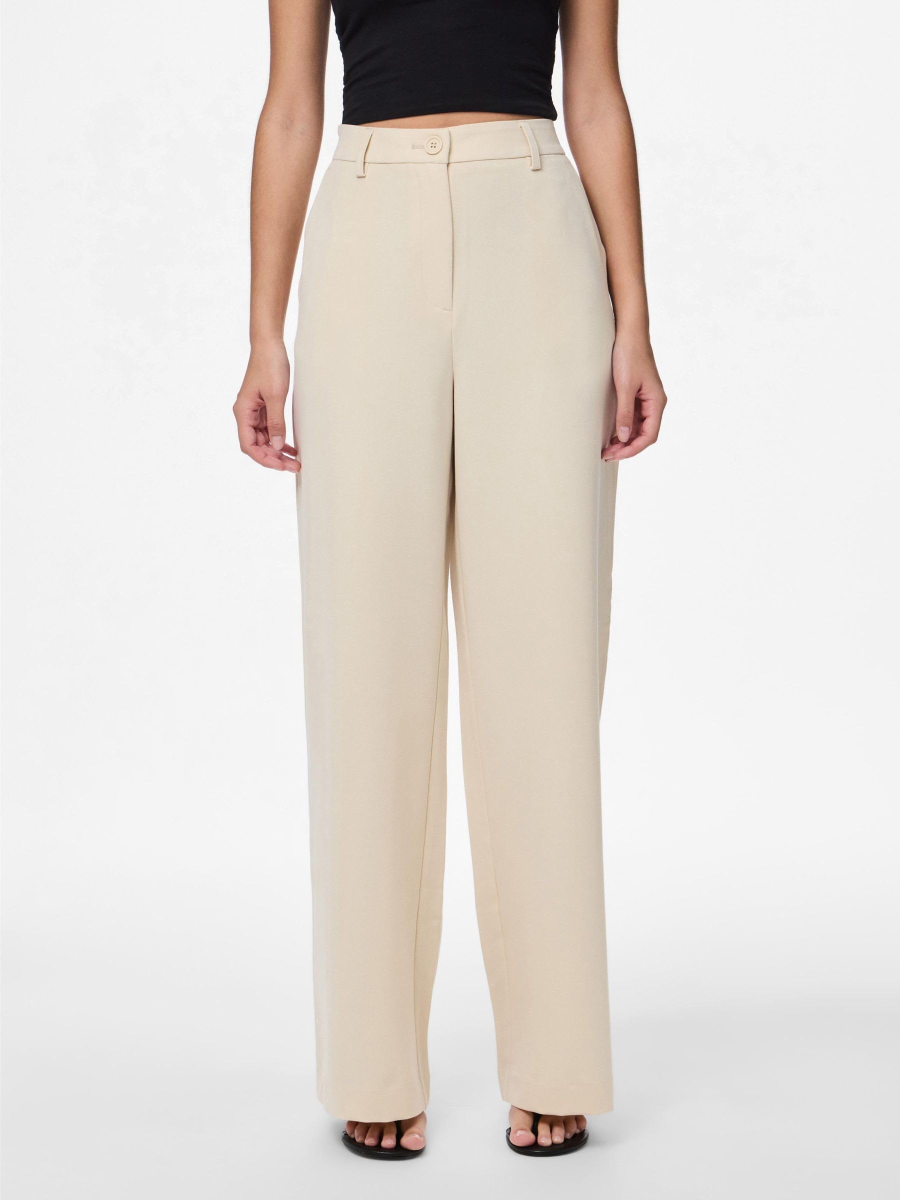 Pieces Pckamil HW pantaloni donna S gamba larga