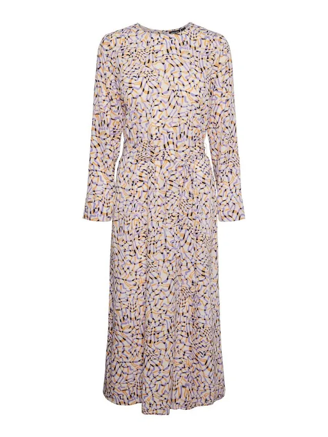 PIECES Pcbernice LS Ankle Dress BC Abito Donna Taglia XS